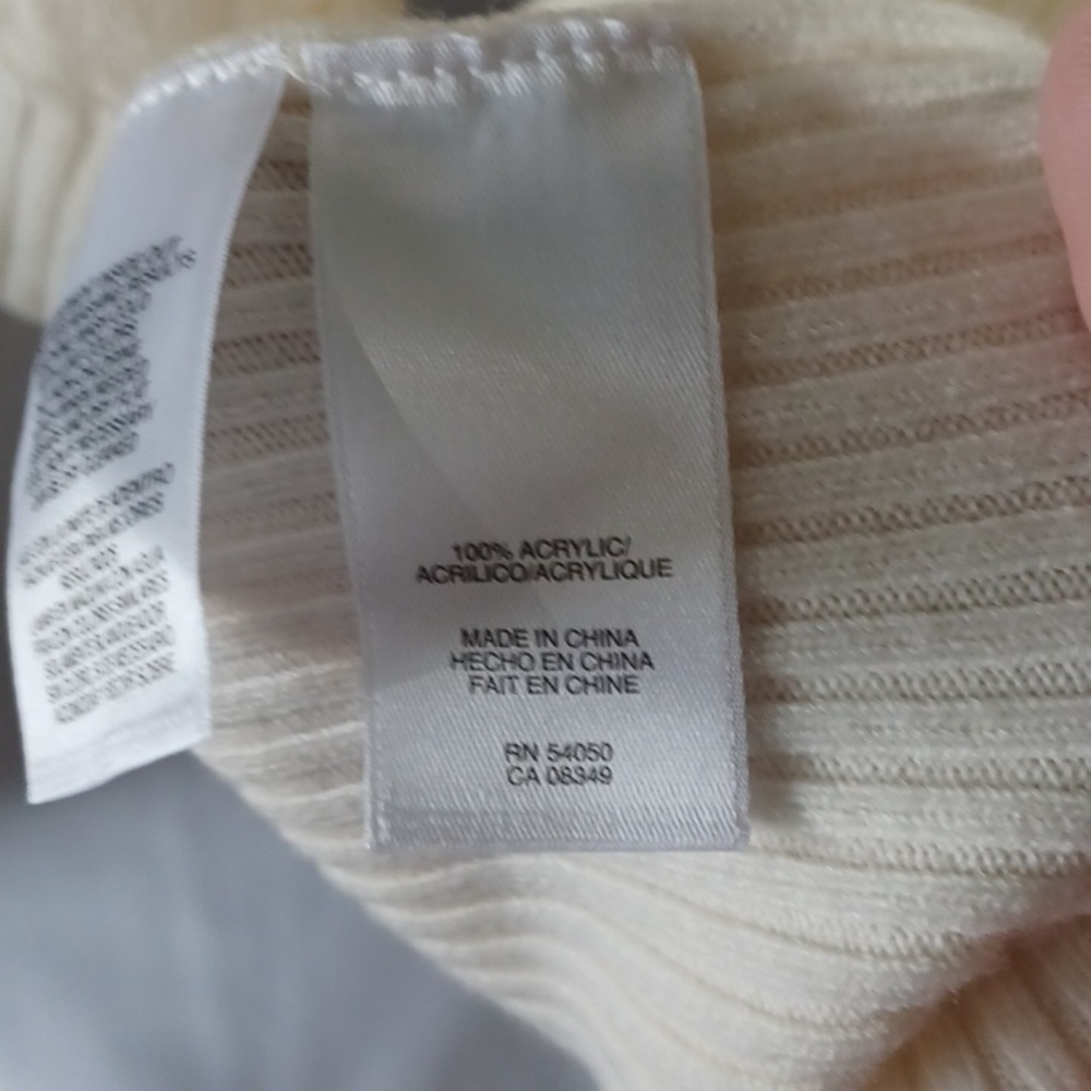 Evan-Picone Cream Textured Sweater - Picture 7 of 8